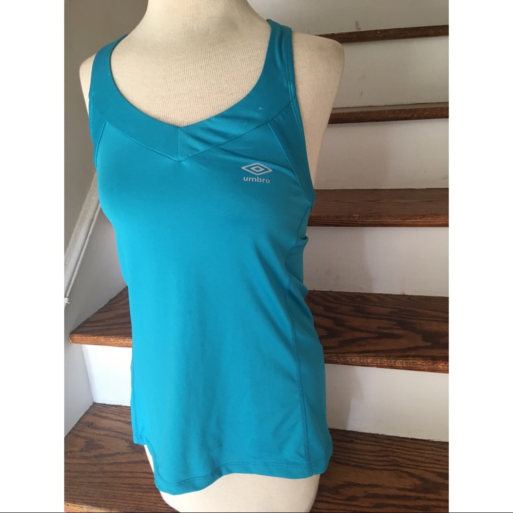 FREE Turquoise Cross Bar Back Workout Top
